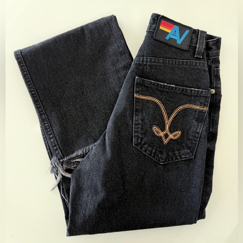 NWT - Aviator Nation - Hi Rise Wide Leg Women’s Gypsy Jean - Vintage Black